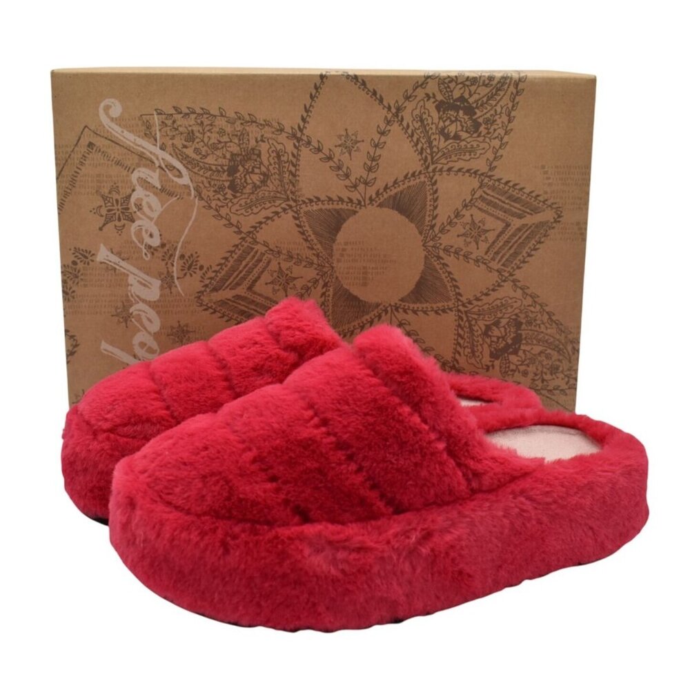 Free People Womens Size 10 Cozy Platform Hollywood‎ Pink Slippers Shoes